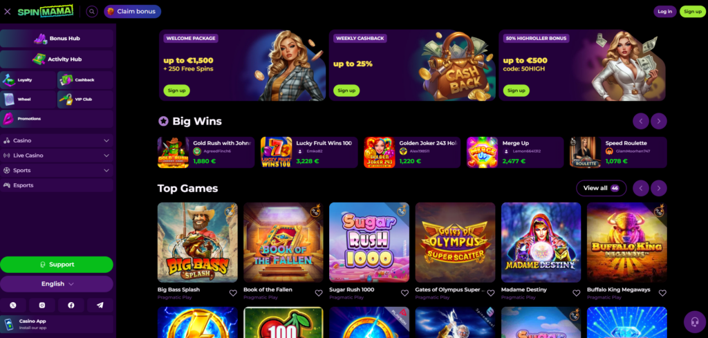 Spinmama online casino